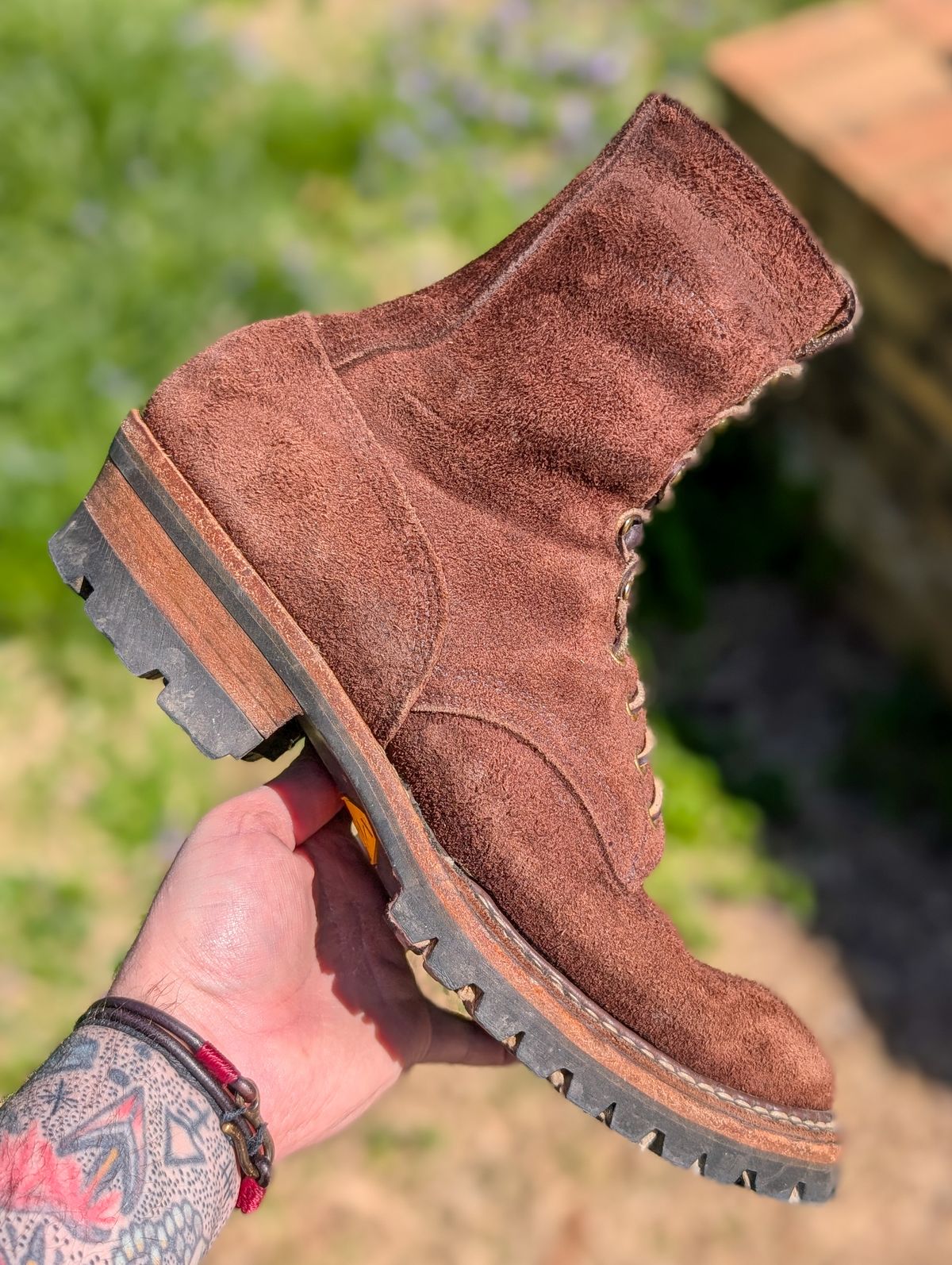 Photo by demo on April 8, 2025 of the White's Smokejumper in Seidel Brown Roughout.