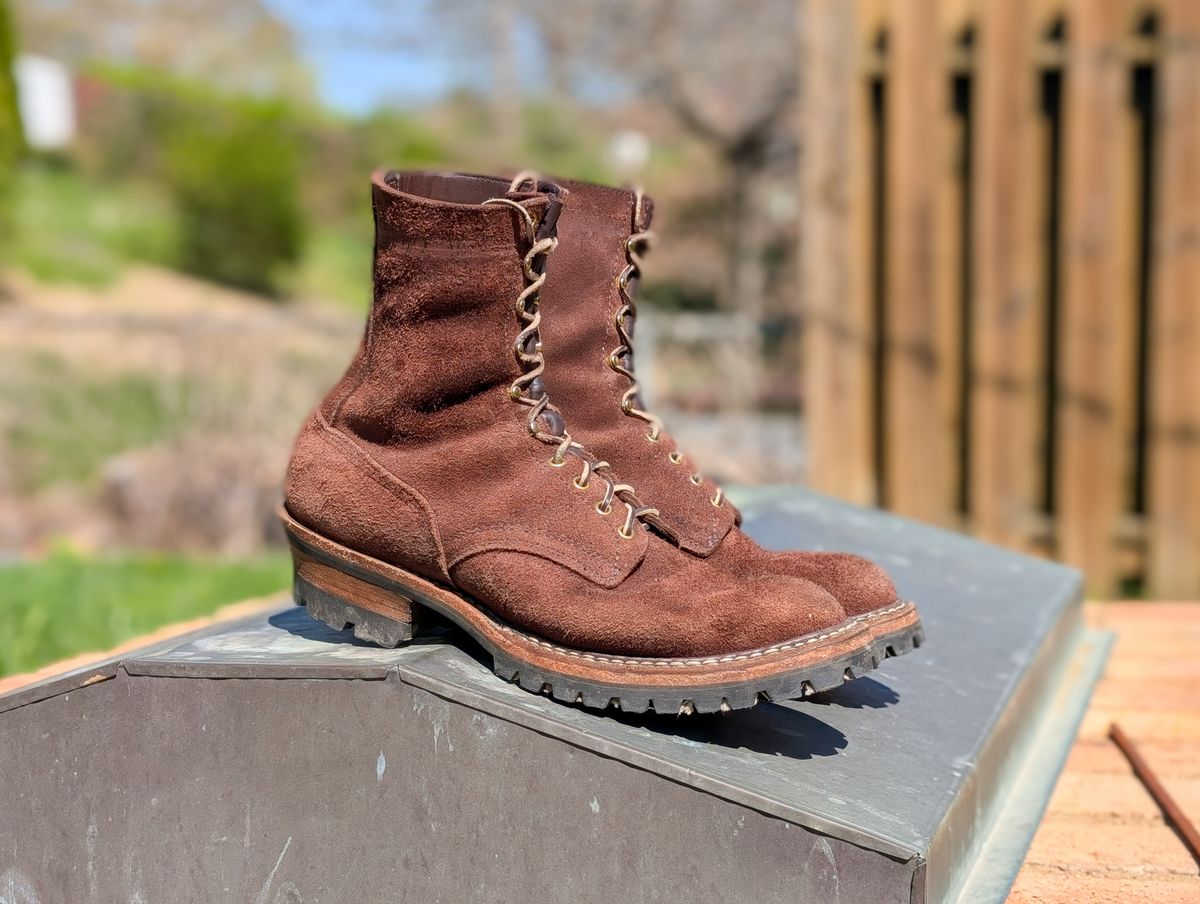 Photo by demo on April 8, 2025 of the White's Smokejumper in Seidel Brown Roughout.