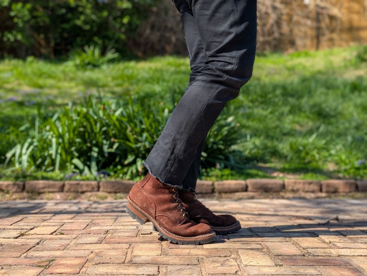 Photo by demo on April 7, 2025 of the White's Smokejumper in Seidel Brown Roughout.