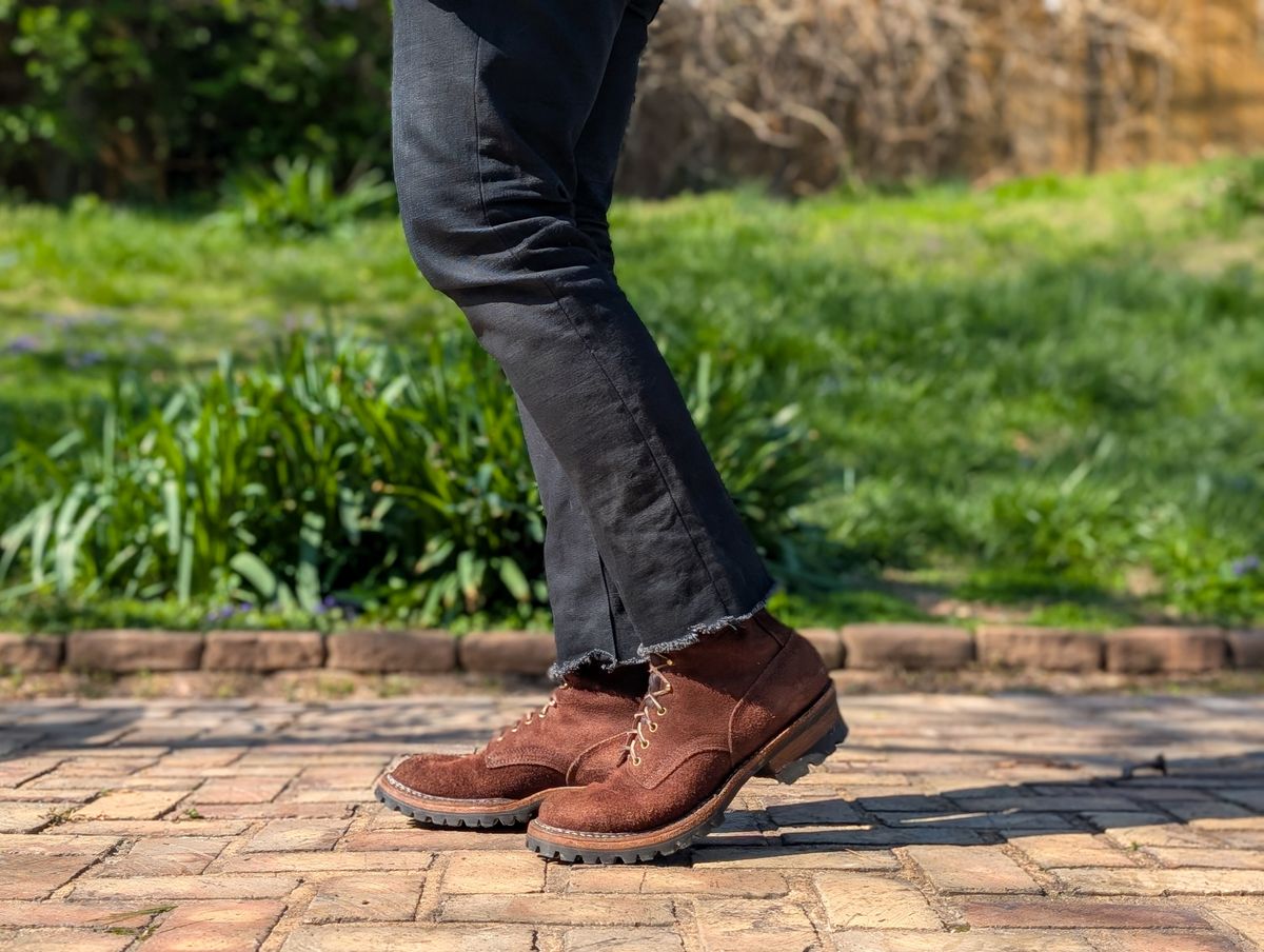 Photo by demo on April 7, 2025 of the White's Smokejumper in Seidel Brown Roughout.