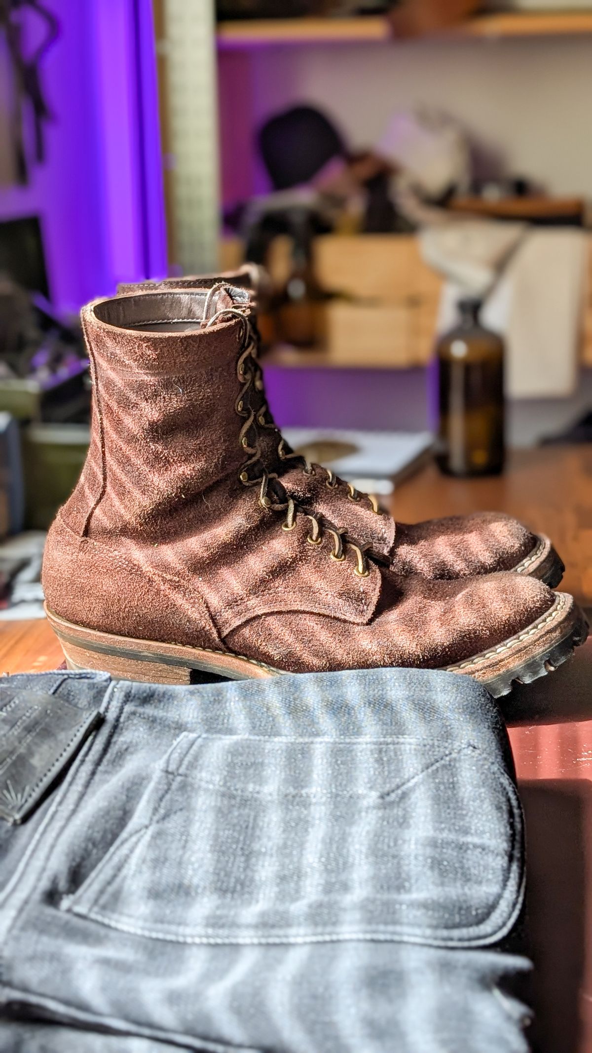 Photo by demo on March 1, 2026 of the White's Smokejumper in Seidel Brown Roughout.