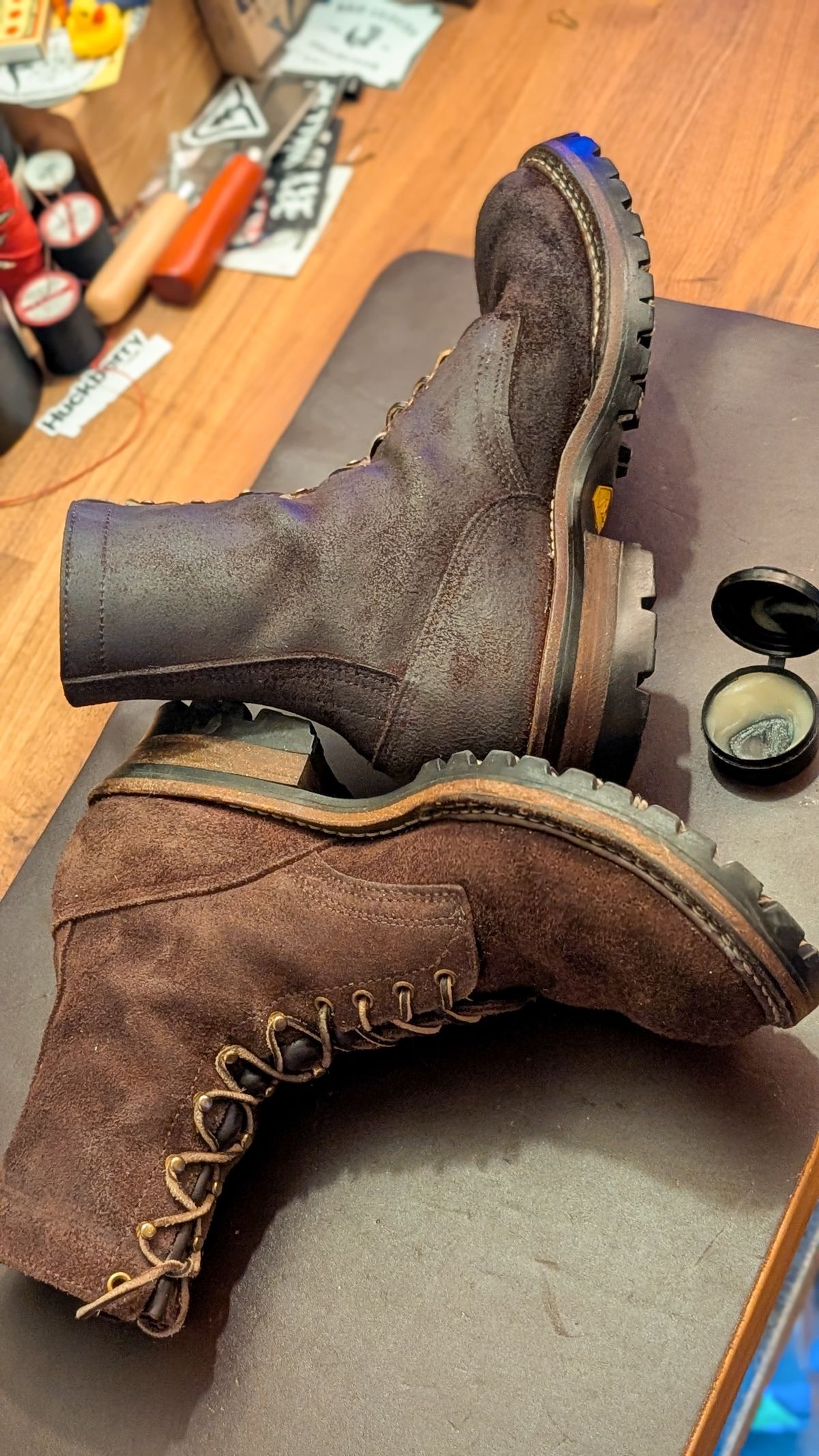 Photo by demo on March 2, 2026 of the White's Smokejumper in Seidel Brown Roughout.