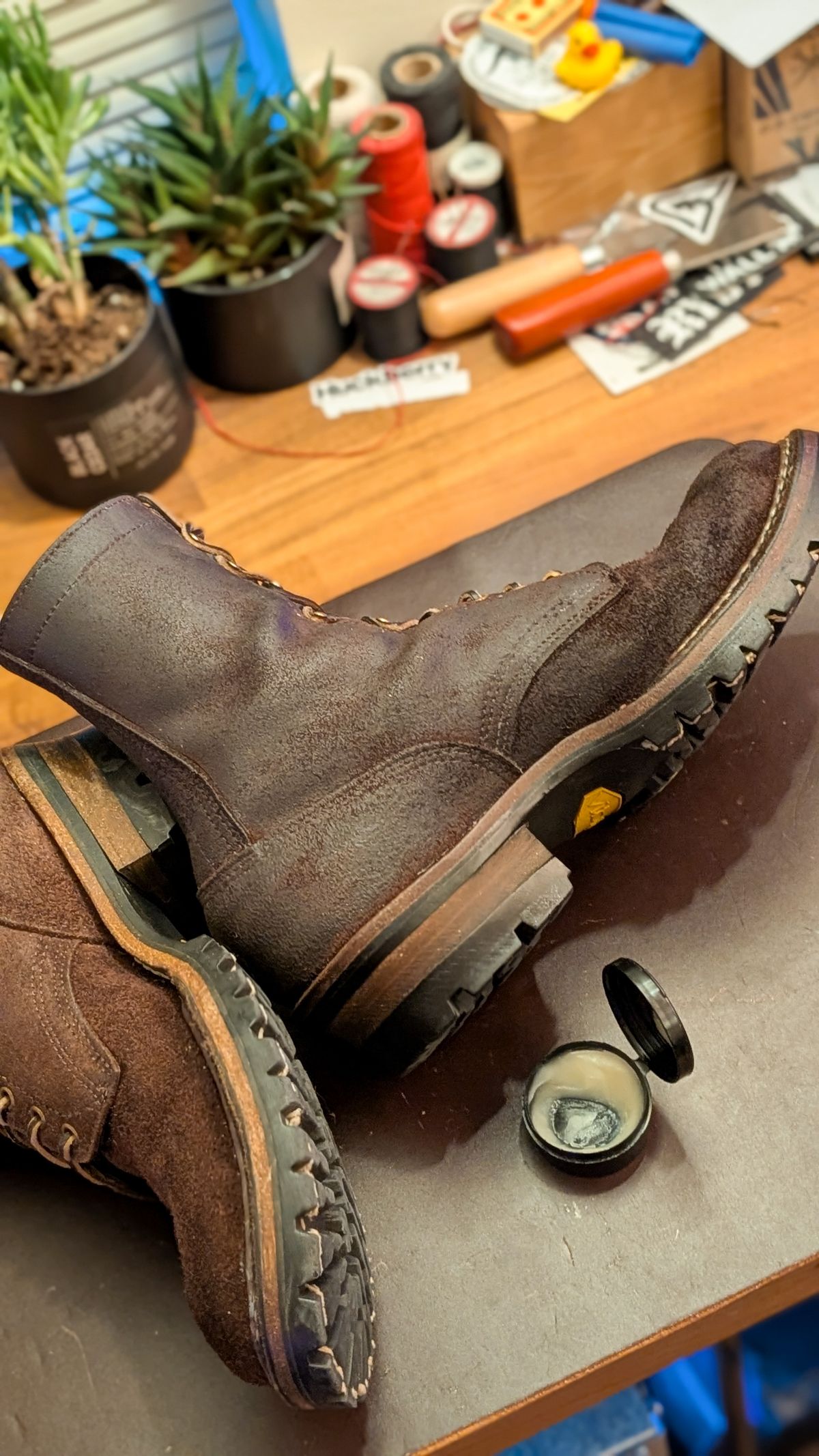 Photo by demo on March 2, 2026 of the White's Smokejumper in Seidel Brown Roughout.