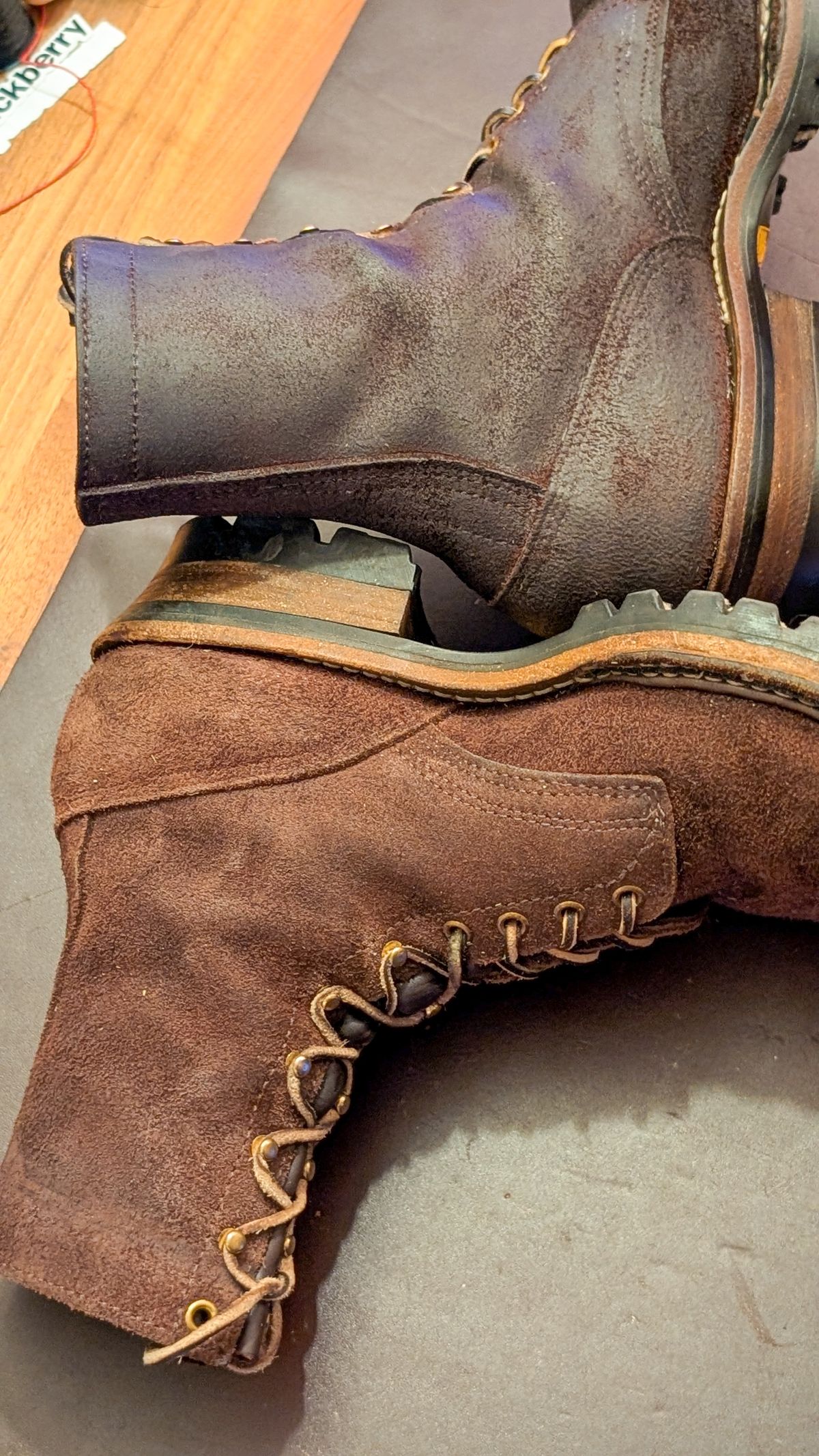 Photo by demo on March 2, 2026 of the White's Smokejumper in Seidel Brown Roughout.