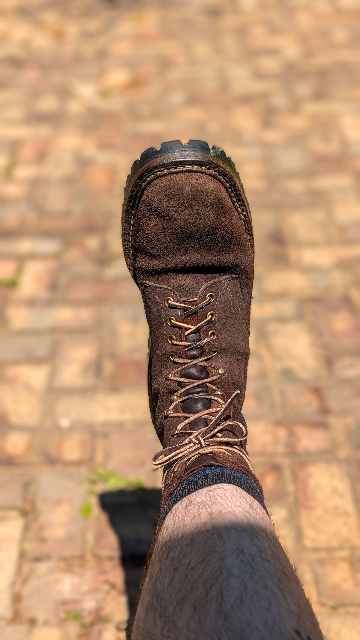 Photo by demo on April 26, 2026 of the White's Smokejumper in Seidel Brown Roughout.