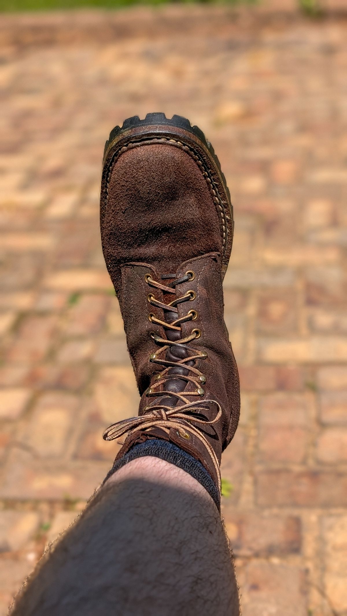 Photo by demo on April 26, 2026 of the White's Smokejumper in Seidel Brown Roughout.