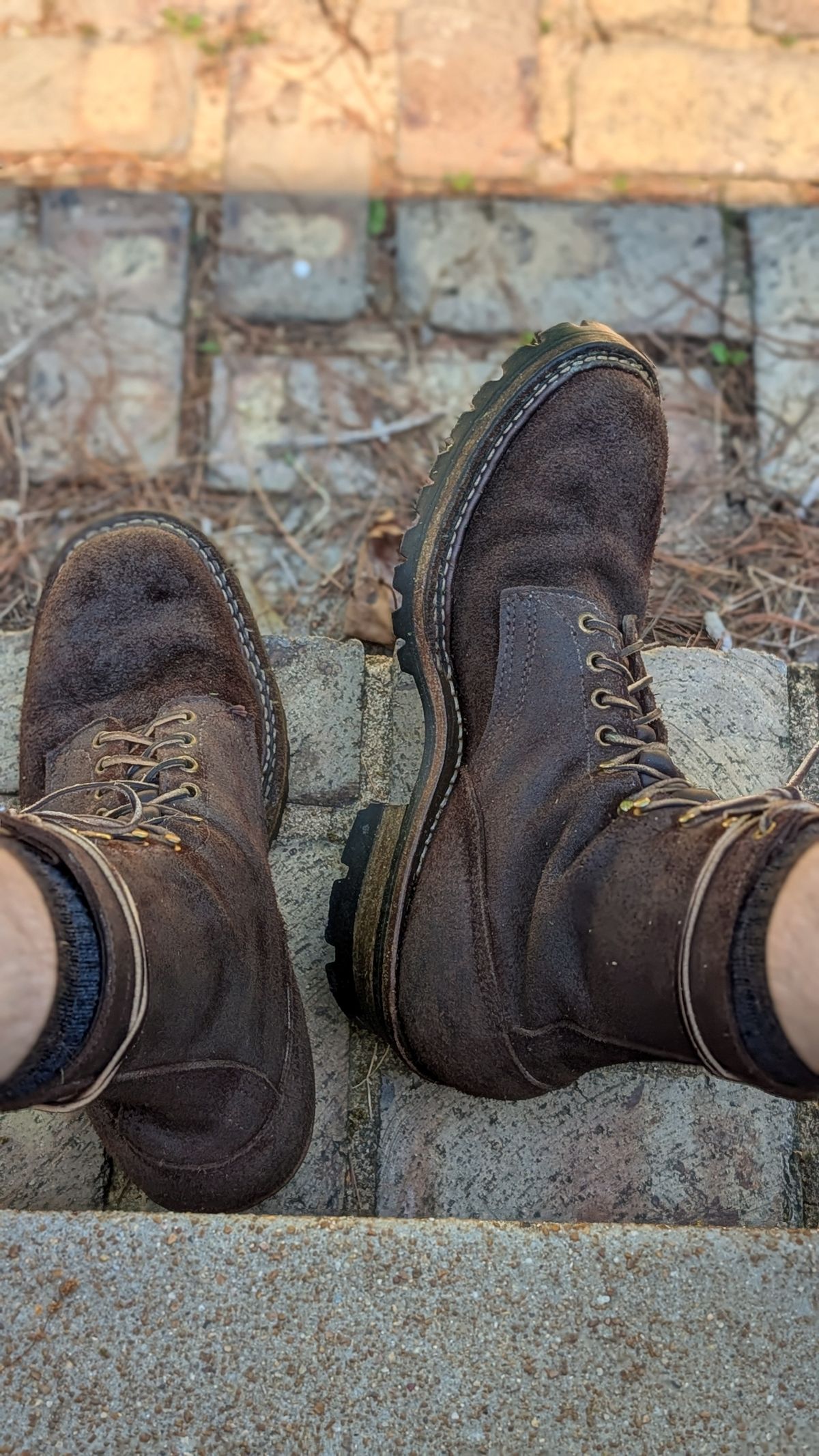 Photo by demo on April 26, 2026 of the White's Smokejumper in Seidel Brown Roughout.