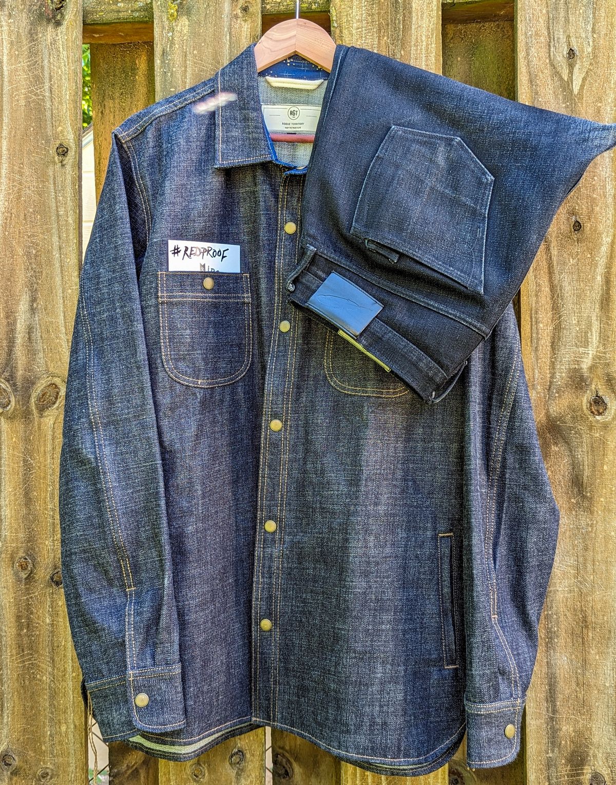 Photo by demo on May 29, 2024 of the Rogue Territory Service Shirt in 13.5oz Cryptic Indigo.