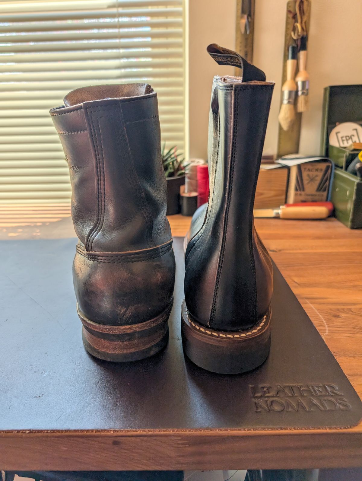 Photo by demo on November 16, 2024 of the Rolling Dub Trio Casper Boot in Horween Black Chromexcel.