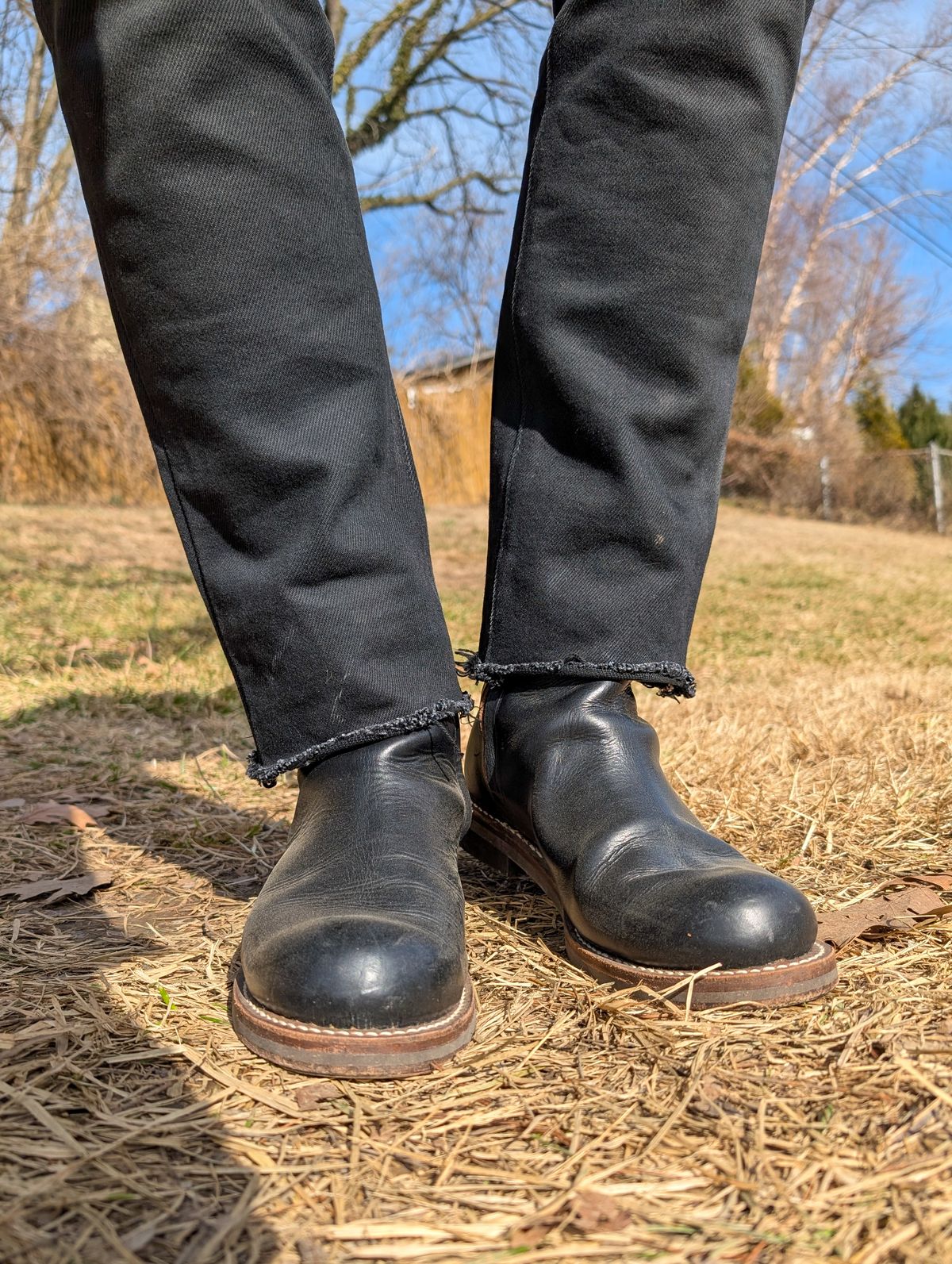 Photo by demo on February 4, 2025 of the Rolling Dub Trio Casper Boot in Horween Black Chromexcel.