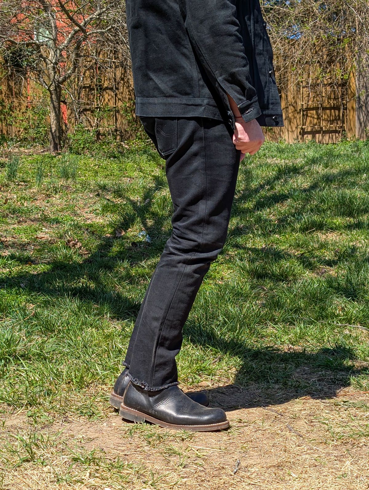 Photo by demo on March 20, 2025 of the Rolling Dub Trio Casper Boot in Horween Black Chromexcel.