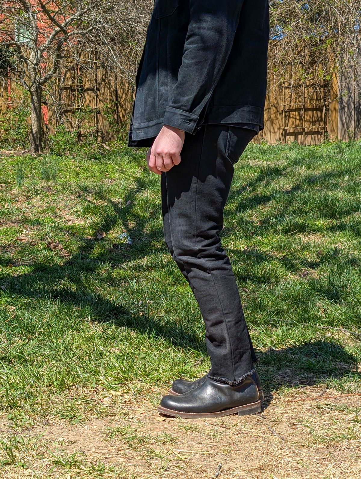Photo by demo on March 20, 2025 of the Rolling Dub Trio Casper Boot in Horween Black Chromexcel.