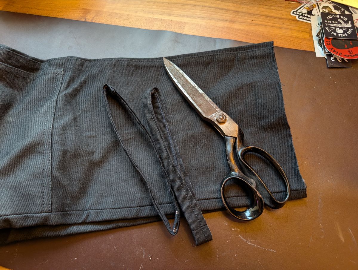 Photo by demo on October 11, 2025 of the Heritage Quality Goods Work Pants in Black Japanese Selvedge.