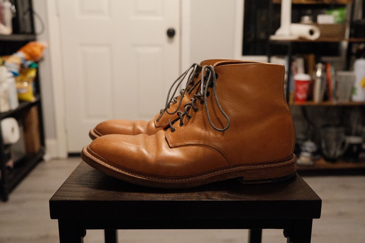 Photo by JonathonC on December 6, 2024 of the Grant Stone Edward Boot in Badalassi Carlo Natural Minerva.