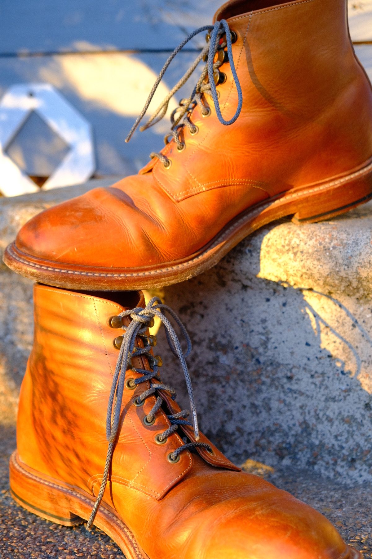 Photo by JonathonC on March 6, 2025 of the Grant Stone Edward Boot in Badalassi Carlo Natural Minerva.