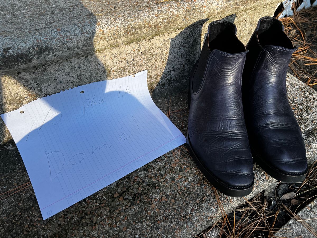 Photo by JonathonC on November 5, 2022 of the Benzein The Seventh Chelsea Boot in Shinki Purple Latigo Horsehide.
