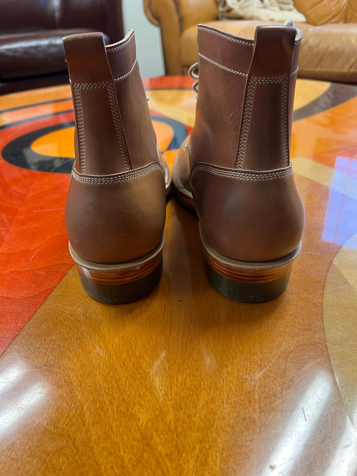 Photo by Shoepac on November 4, 2022 of the Onderhoud LVL01 Derby Boot in Horween Unglazed Natural Shell Cordovan.