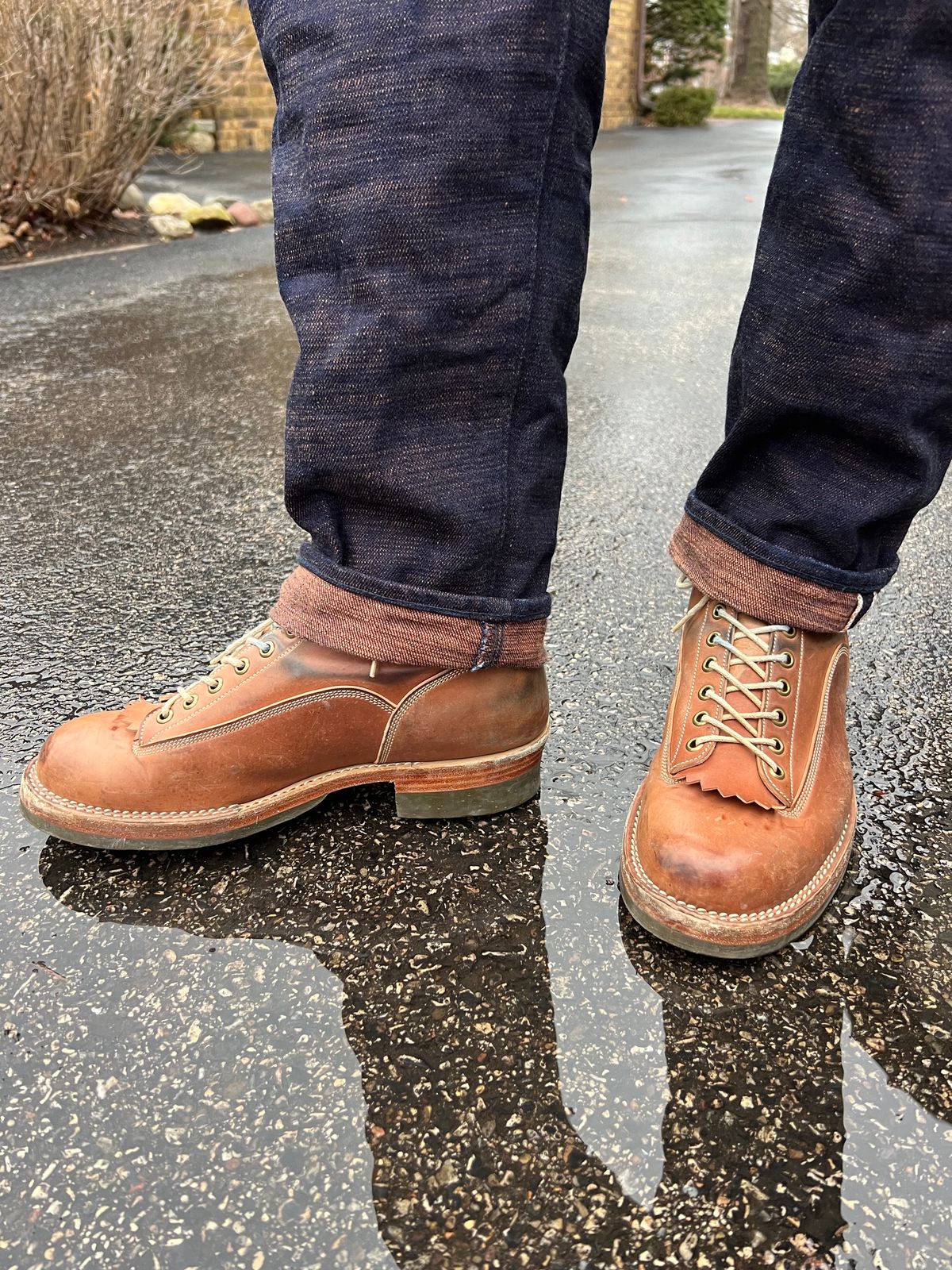 Photo by Shoepac on January 4, 2023 of the Onderhoud LVL01 Derby Boot in Horween Unglazed Natural Shell Cordovan.