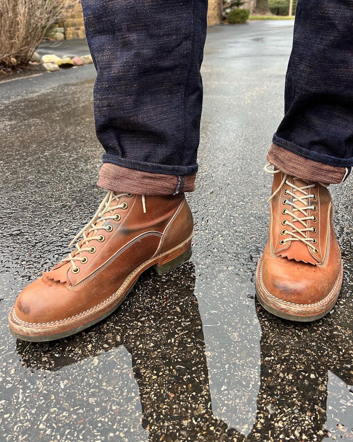 Photo by Shoepac on January 5, 2023 of the Onderhoud LVL01 Derby Boot in Horween Unglazed Natural Shell Cordovan.