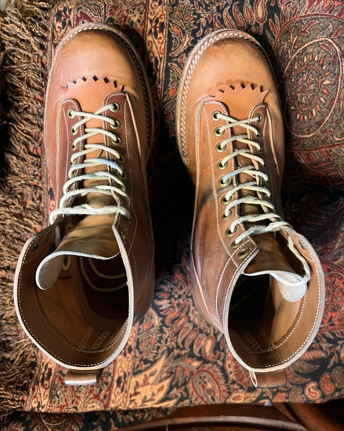 Photo by Shoepac on January 5, 2023 of the Onderhoud LVL01 Derby Boot in Horween Unglazed Natural Shell Cordovan.