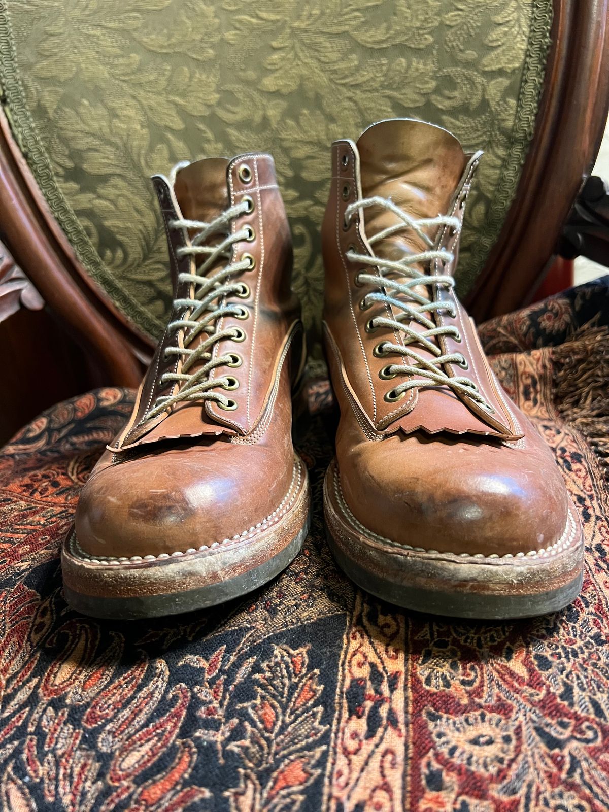 Photo by Shoepac on January 5, 2023 of the Onderhoud LVL01 Derby Boot in Horween Unglazed Natural Shell Cordovan.