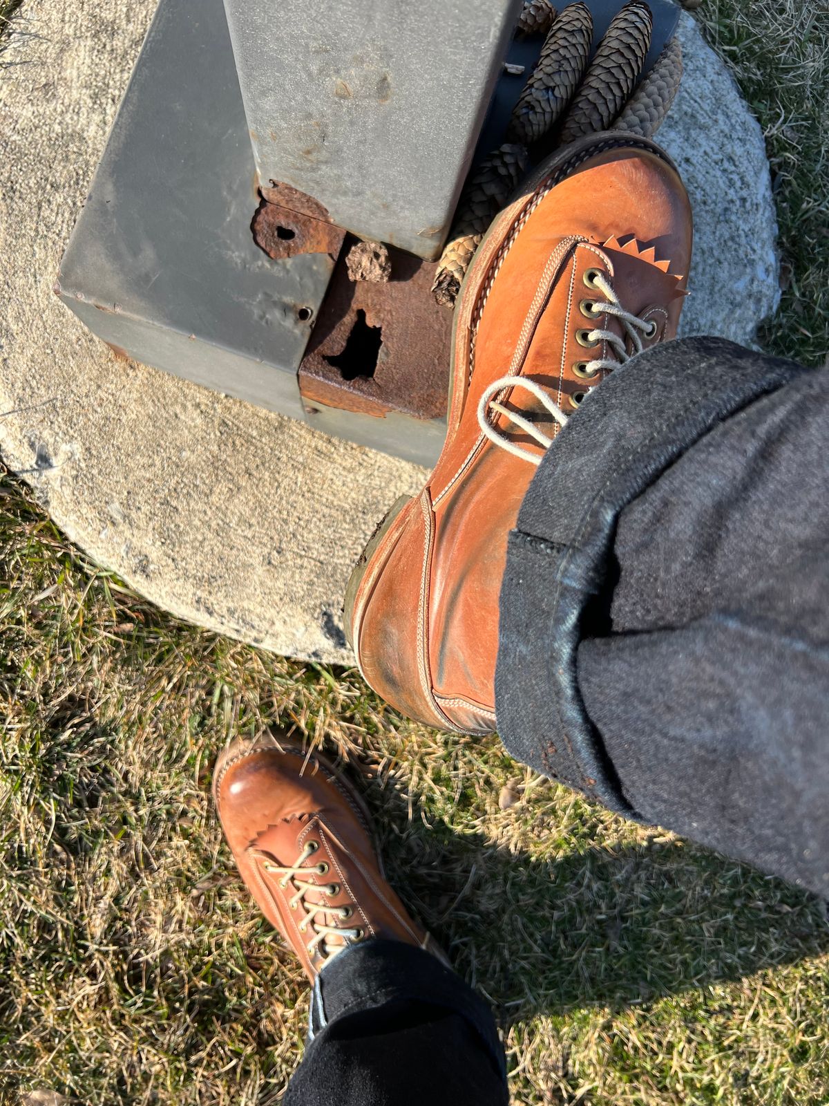 Photo by Shoepac on March 2, 2023 of the Onderhoud LVL01 Derby Boot in Horween Unglazed Natural Shell Cordovan.