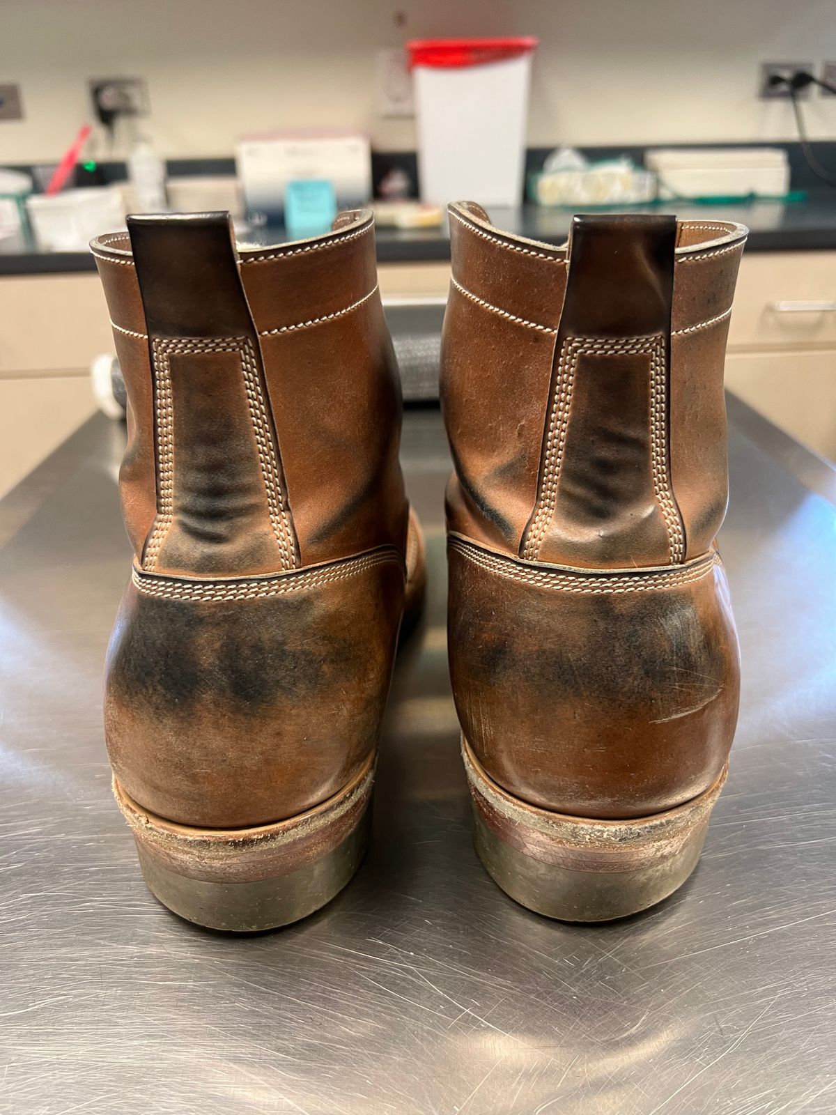 Photo by Shoepac on March 2, 2023 of the Onderhoud LVL01 Derby Boot in Horween Unglazed Natural Shell Cordovan.