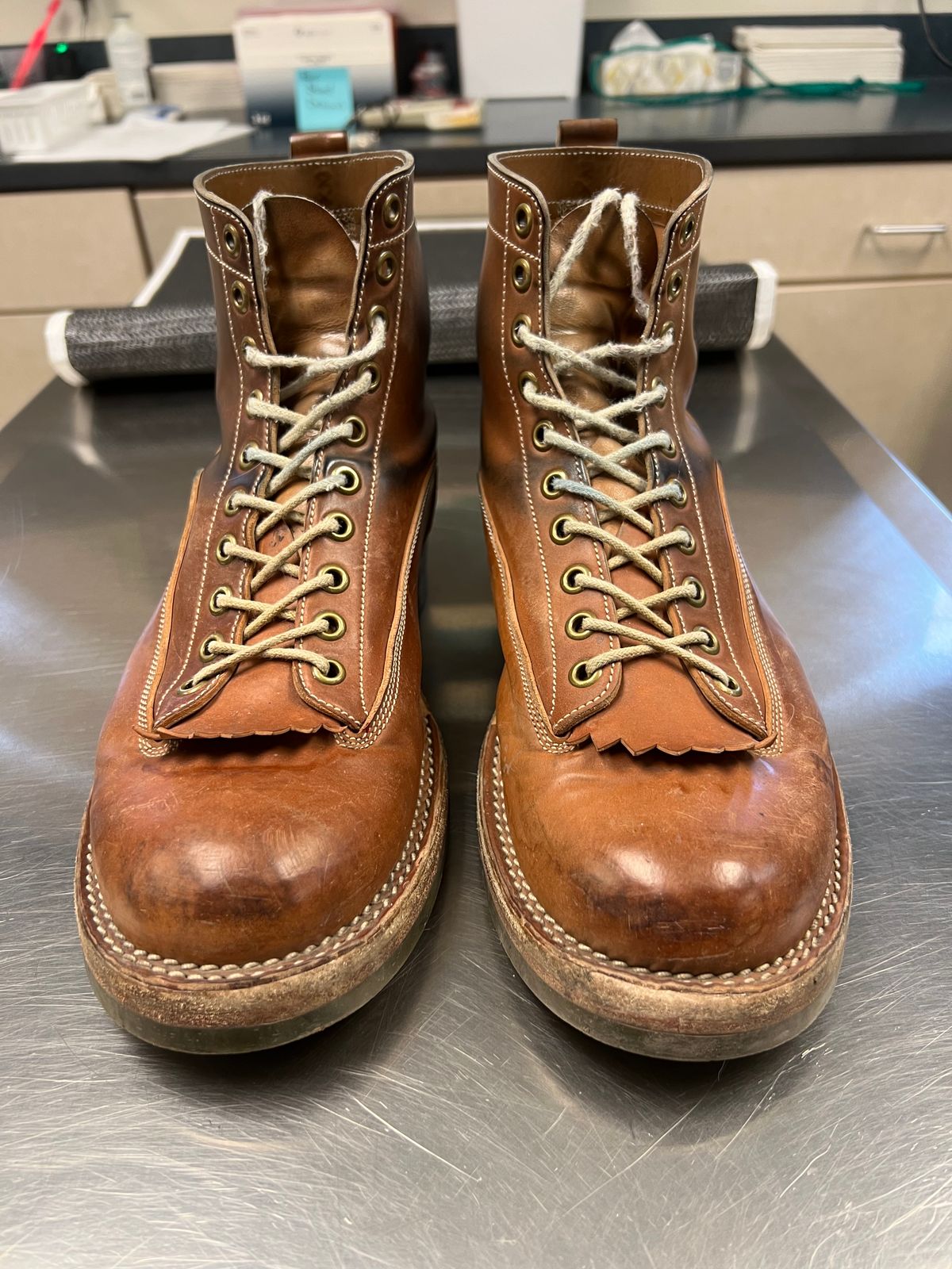 Photo by Shoepac on March 2, 2023 of the Onderhoud LVL01 Derby Boot in Horween Unglazed Natural Shell Cordovan.