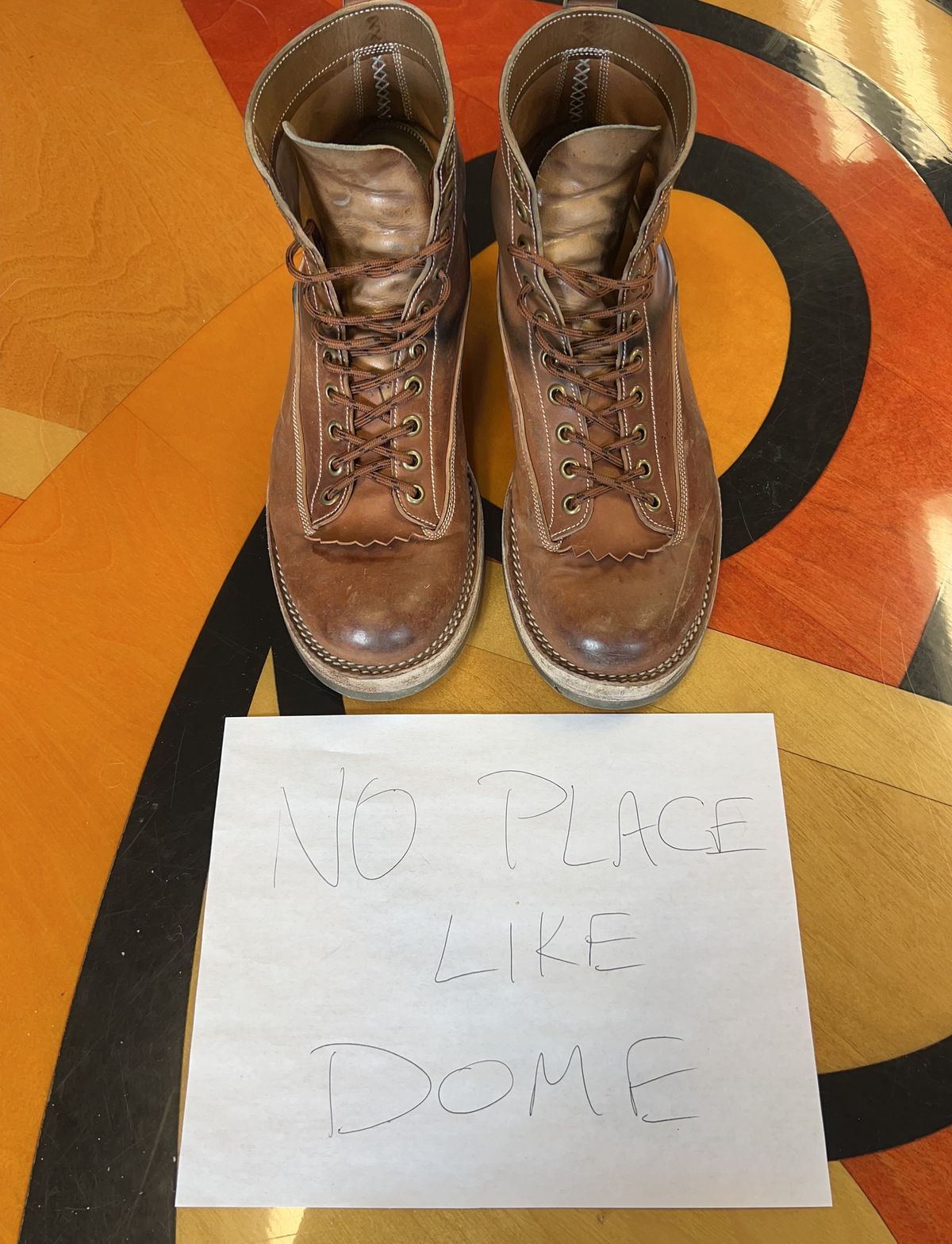 Photo by Shoepac on April 3, 2023 of the Onderhoud LVL01 Derby Boot in Horween Unglazed Natural Shell Cordovan.