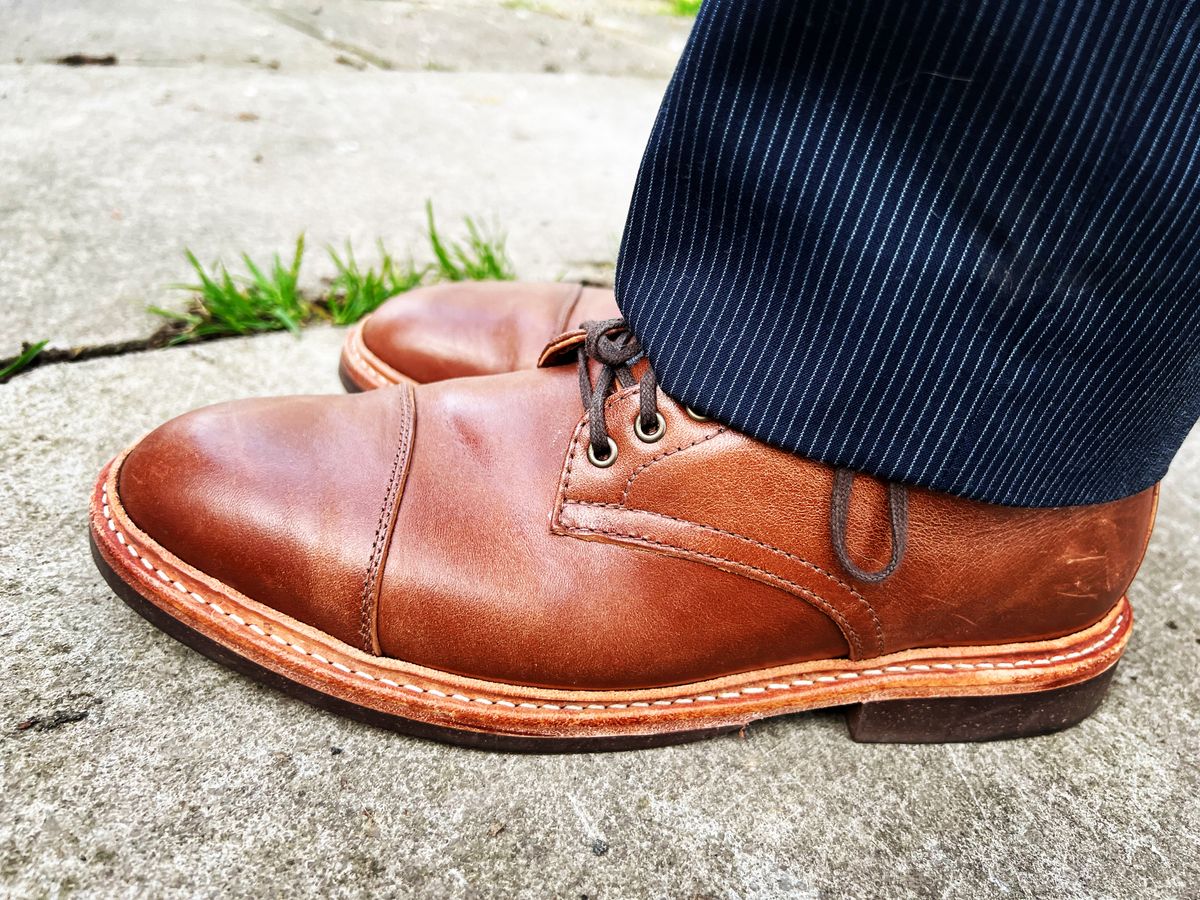 Photo by peterldavey on March 21, 2022 of the Oak Street Bootmakers Lakeshore Boot in Maryam Toscanello Horsebutt.