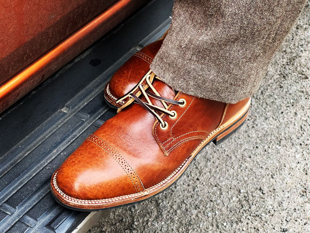 Photo by peterldavey on March 20, 2022 of the Viberg Service Boot in Shinki Brown Oiled Horsebutt.