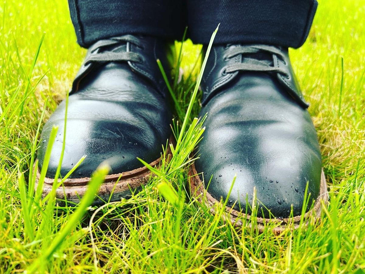 Photo by peterldavey on March 30, 2022 of the Allen Edmonds in Horween Black Chromexcel.