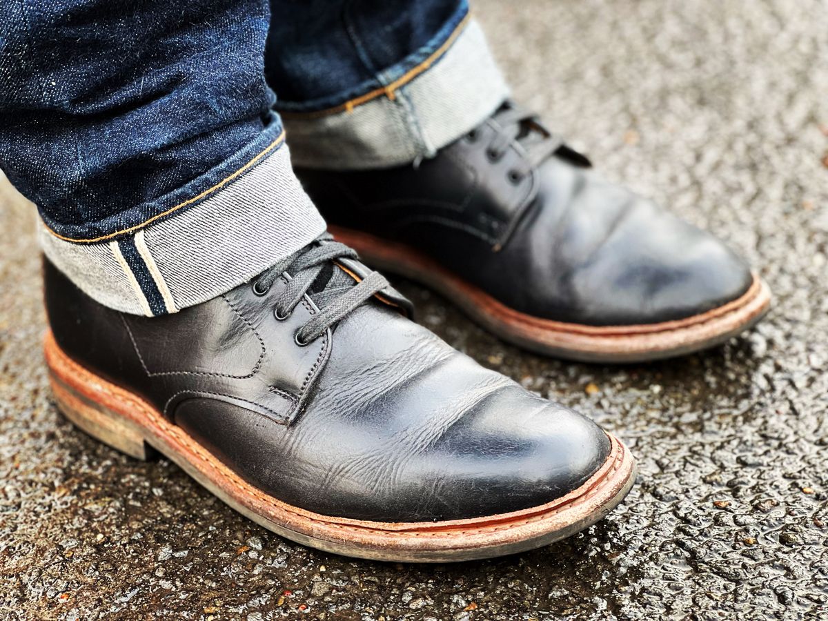 Photo by peterldavey on December 28, 2021 of the Allen Edmonds in Horween Black Chromexcel.