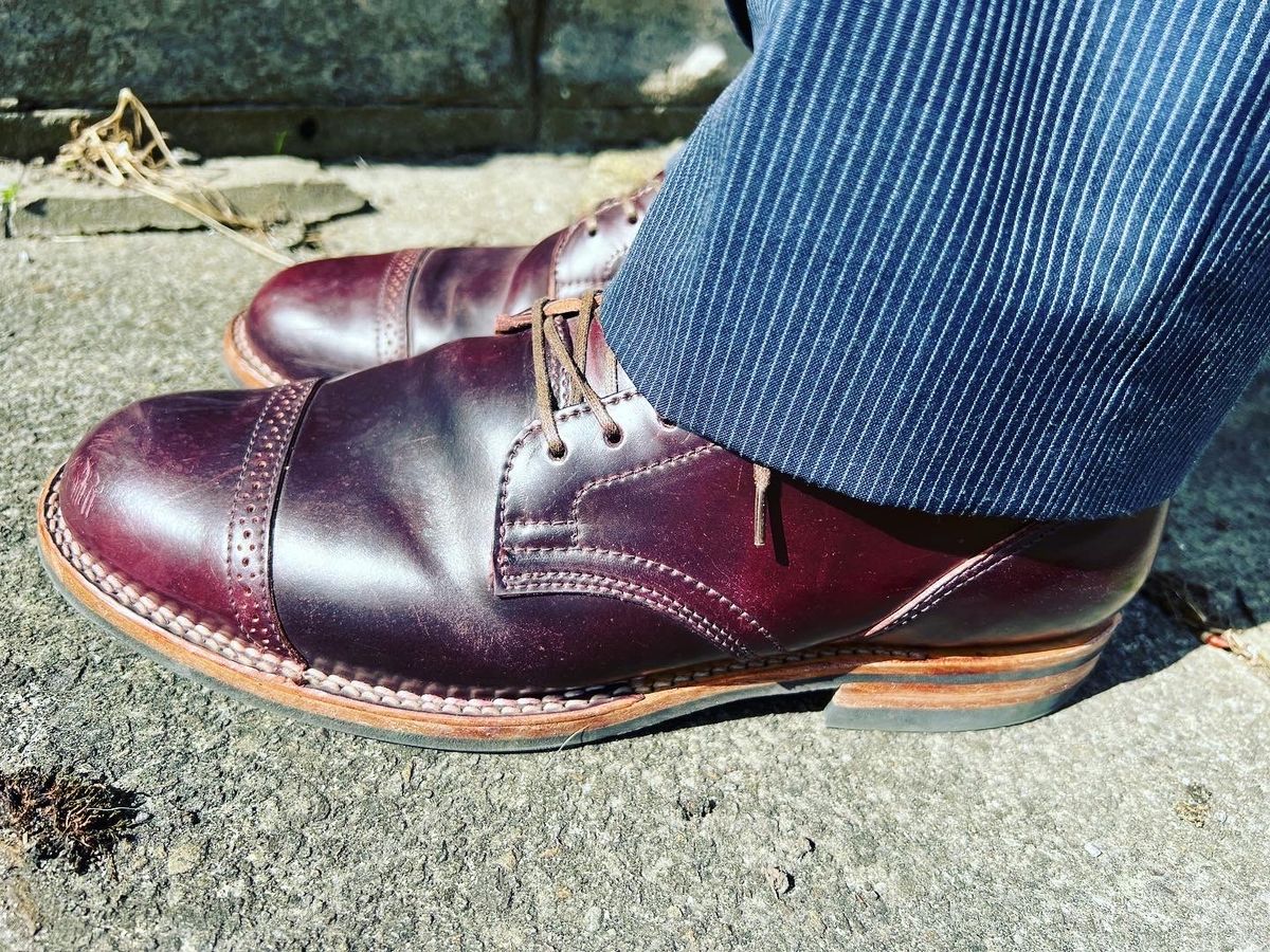 Photo by peterldavey on April 8, 2022 of the Viberg Service Boot in Horween Color 8 Shell Cordovan.