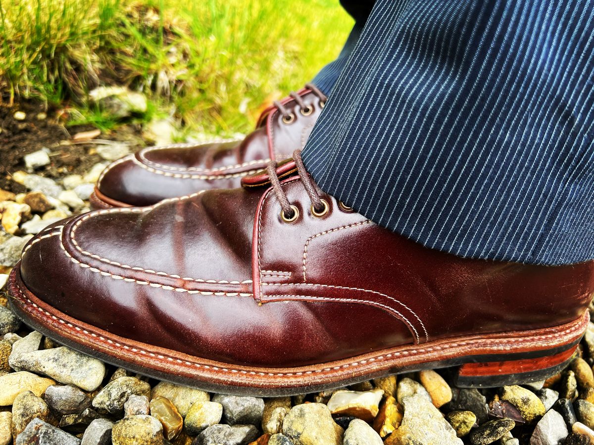 Photo by peterldavey on May 9, 2022 of the Meermin in Horween Color 6 Shell Cordovan.