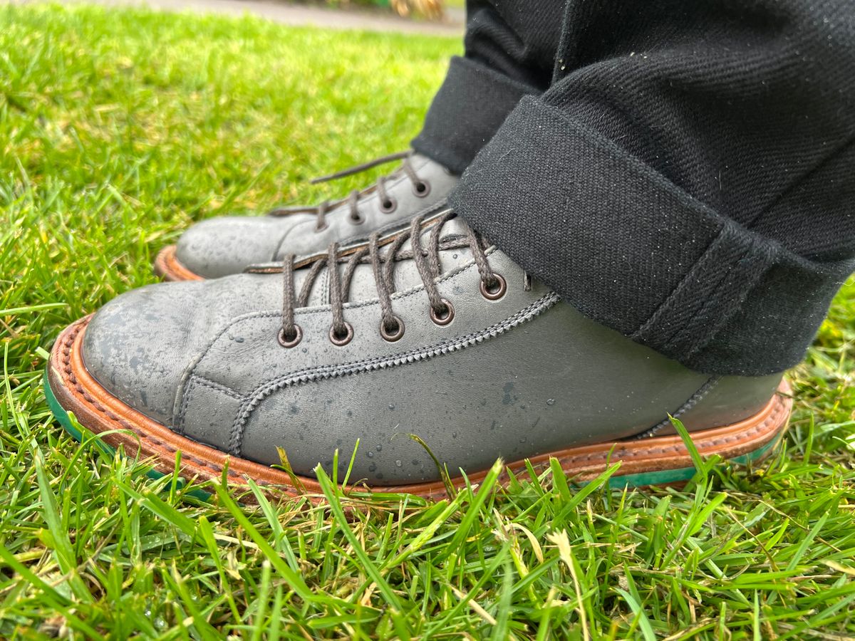 Photo by peterldavey on May 1, 2022 of the Tricker's Ethan Monkey Boot in Grey Country Calf.