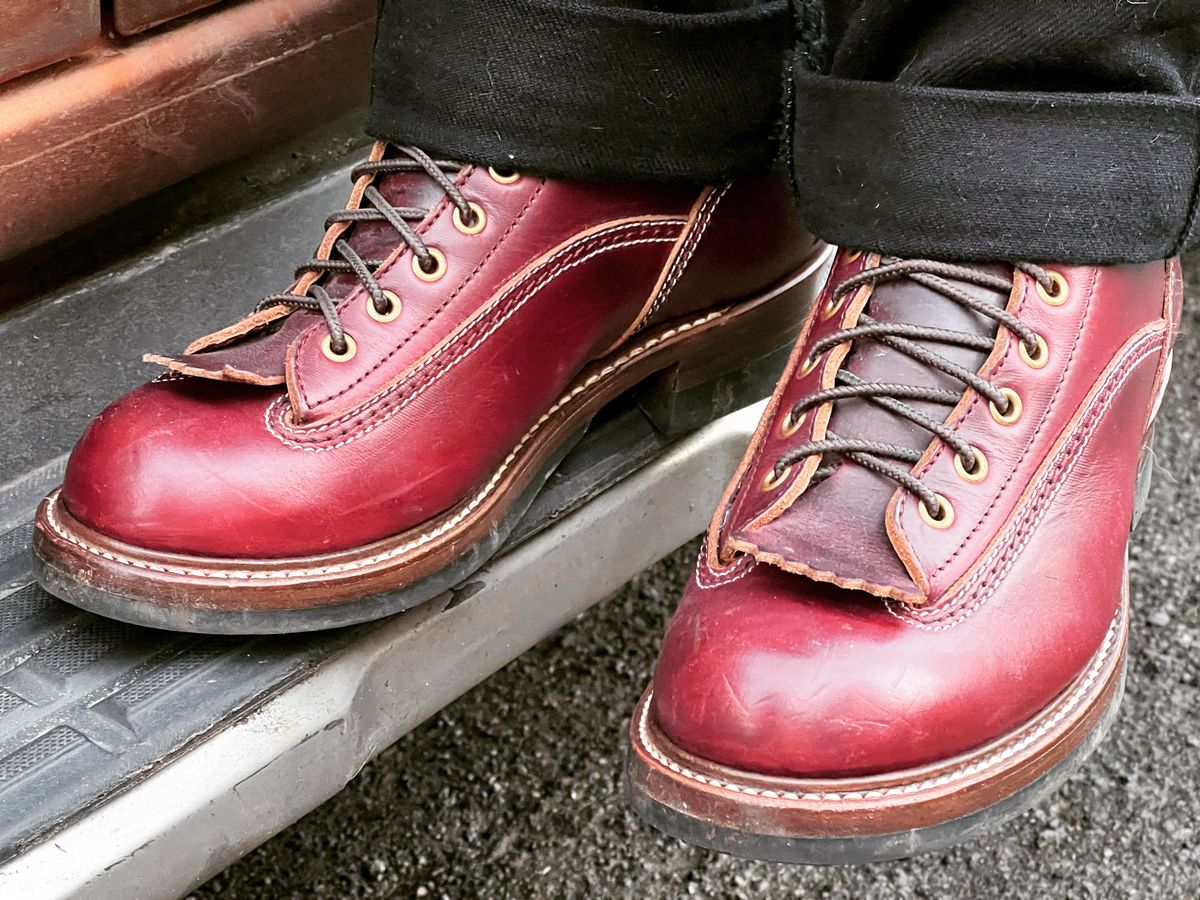 Photo by peterldavey on January 31, 2022 of the John Lofgren in Horween Color 8 Chromexcel.