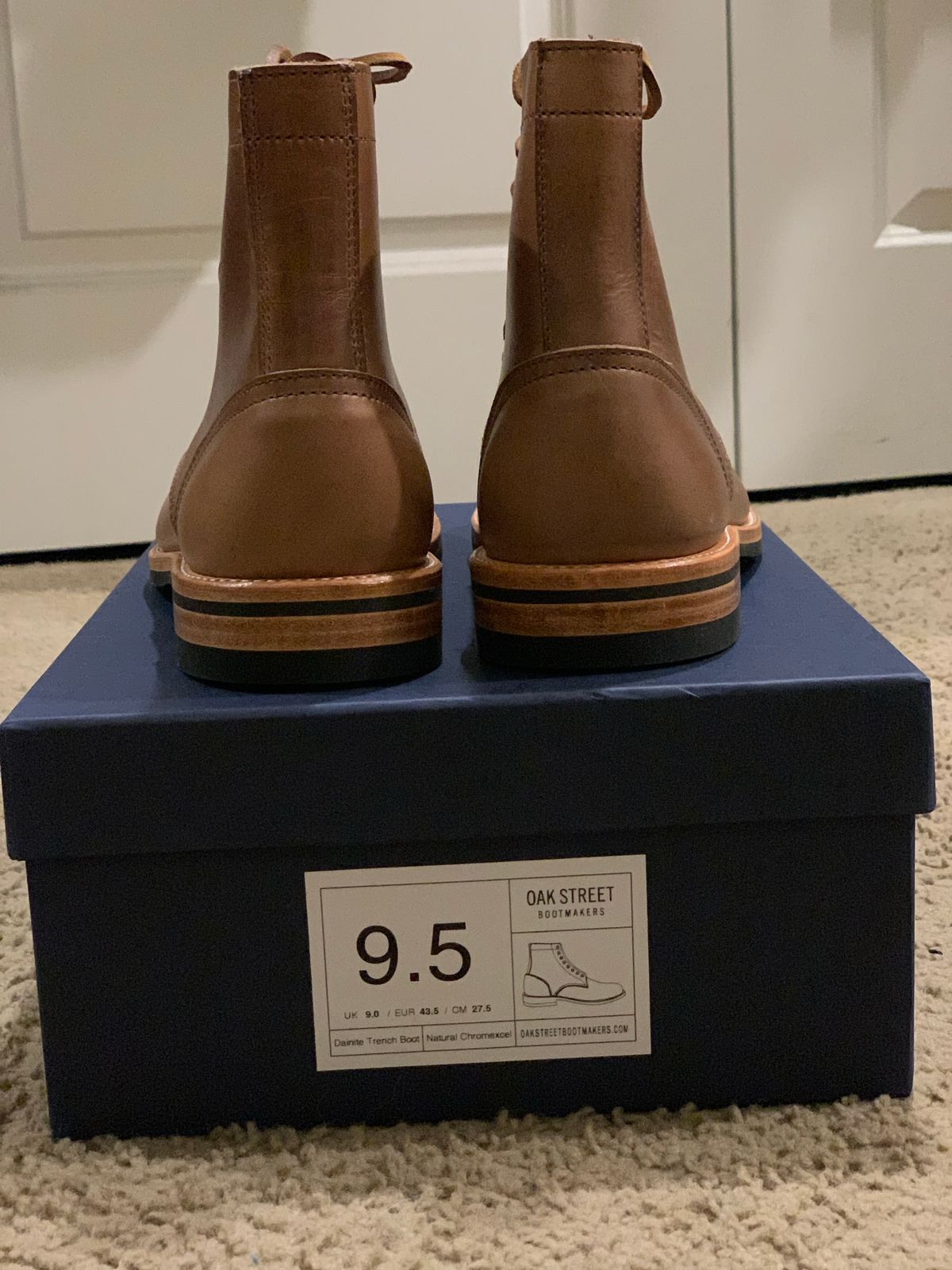 Photo by rus_boot on October 1, 2022 of the Oak Street Bootmakers Trench Boot in Horween Natural Chromexcel.