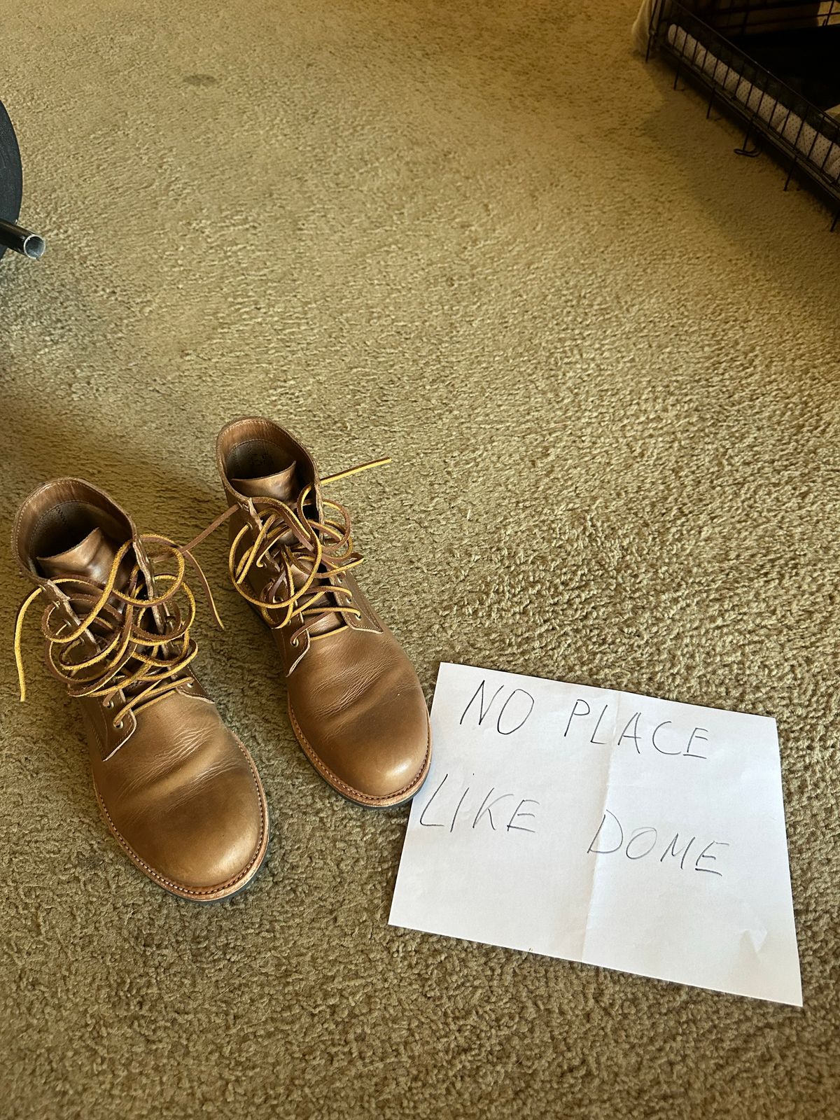 Photo by rus_boot on November 2, 2022 of the Oak Street Bootmakers Trench Boot in Horween Natural Chromexcel.