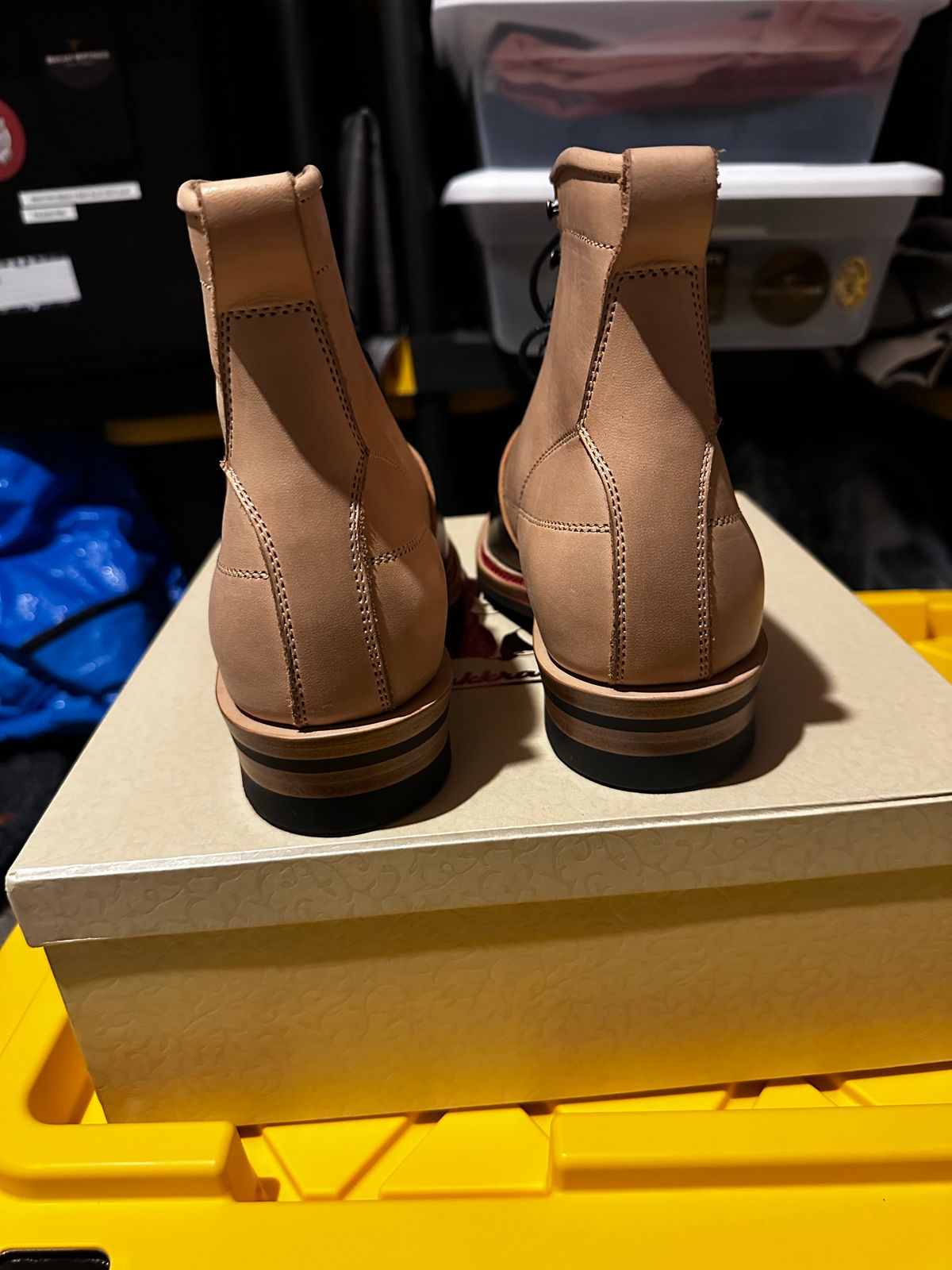 Photo by rus_boot on October 4, 2025 of the Jakkrabbits Monkey Boot in Heritage Natural Vegetable tanned.