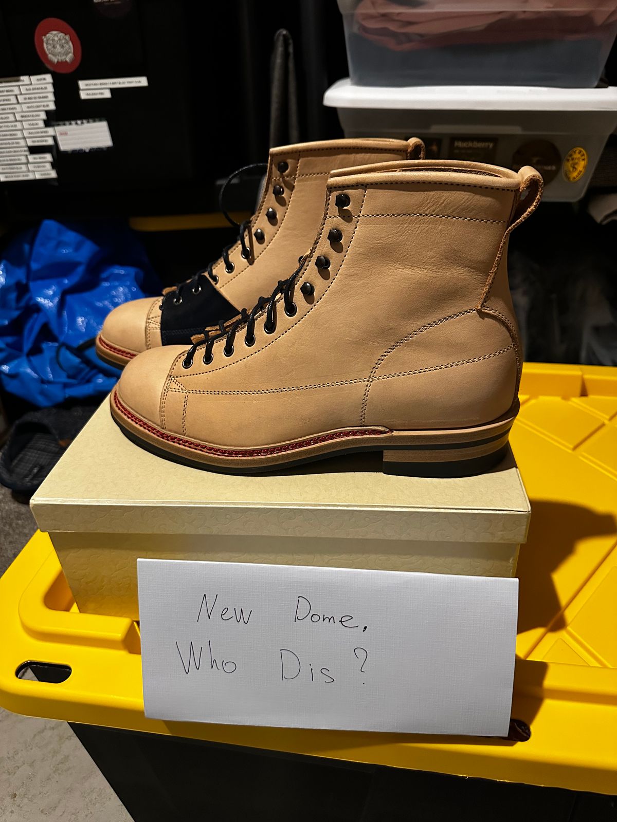 Photo by rus_boot on October 4, 2025 of the Jakkrabbits Monkey Boot in Heritage Natural Vegetable tanned.