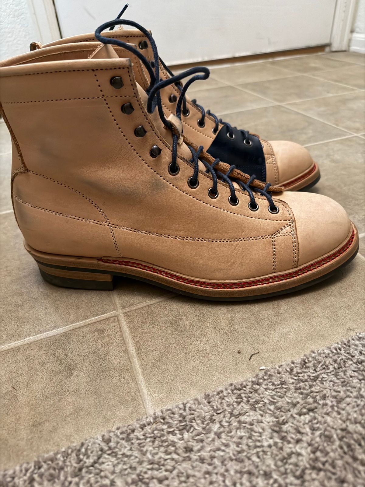Photo by rus_boot on November 5, 2025 of the Jakkrabbits Monkey Boot in Heritage Natural Vegetable tanned.
