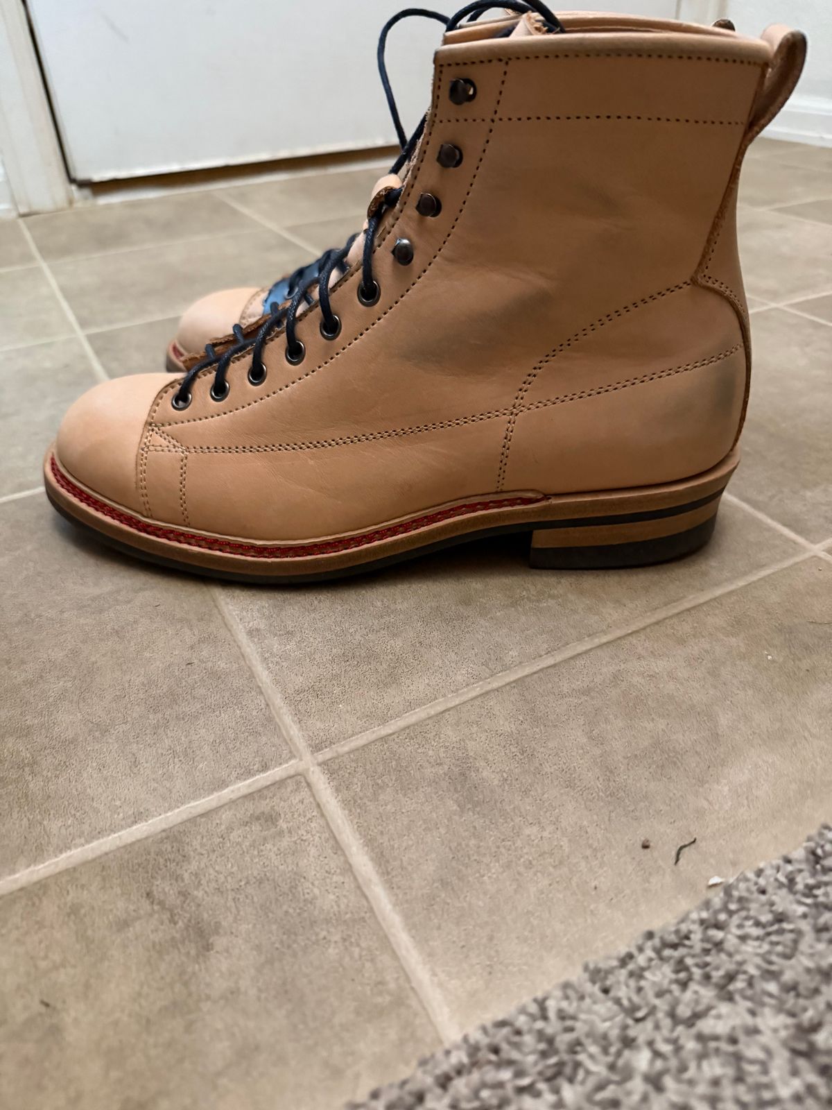 Photo by rus_boot on November 5, 2025 of the Jakkrabbits Monkey Boot in Heritage Natural Vegetable tanned.