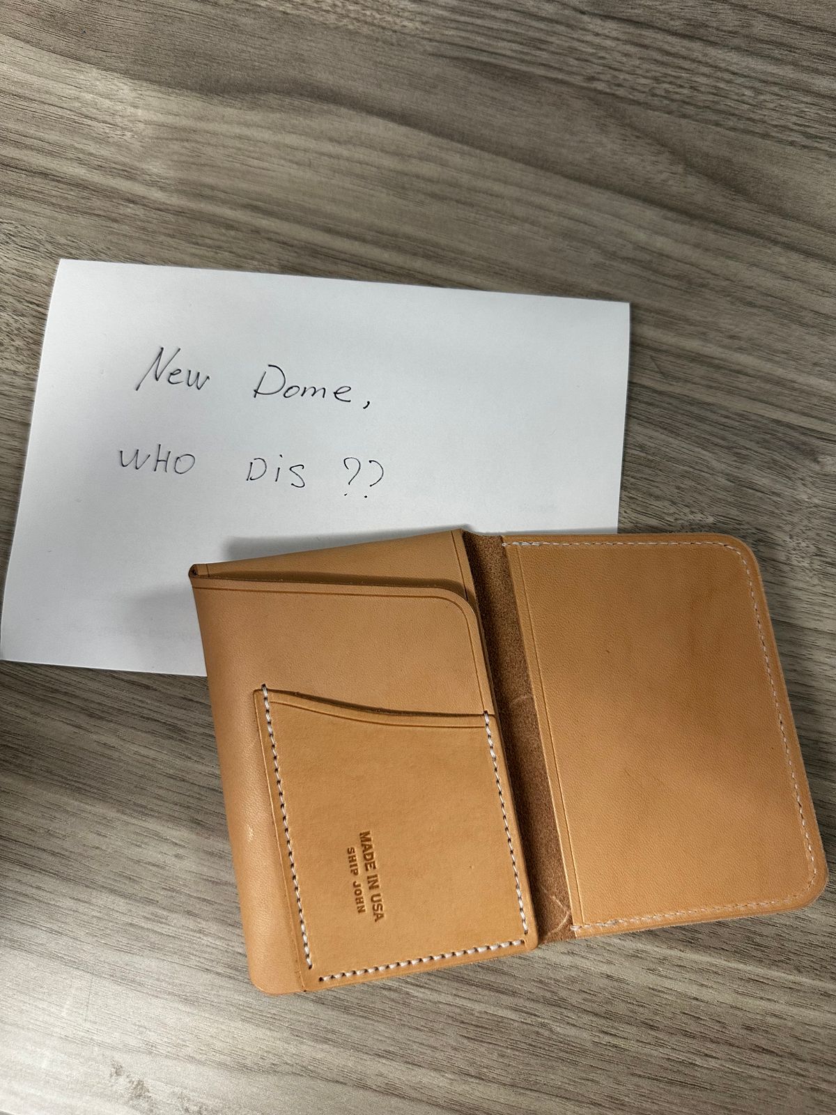 Photo by rus_boot on October 1, 2025 of the Ship John Lil Gibson Wallet in Natural Vegetable Tan.