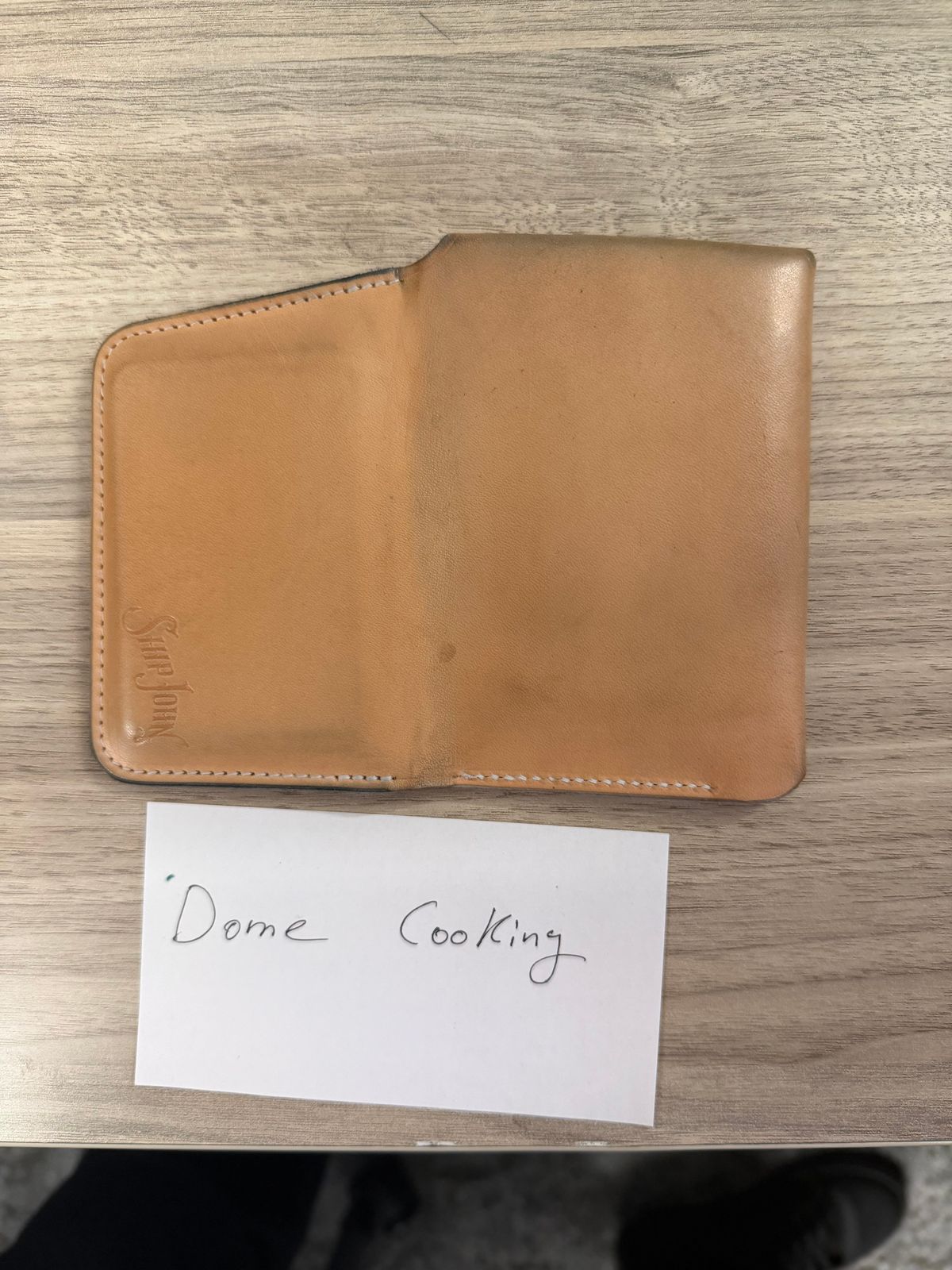 Photo by rus_boot on November 5, 2025 of the Ship John Lil Gibson Wallet in Natural Vegetable Tan.