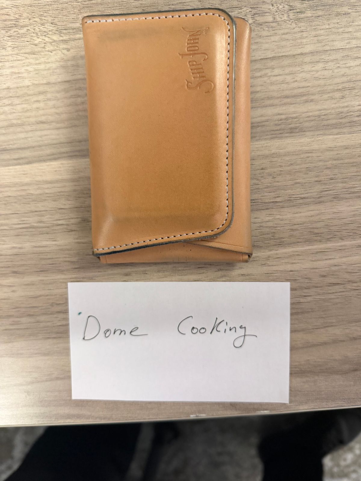 Photo by rus_boot on November 5, 2025 of the Ship John Lil Gibson Wallet in Natural Vegetable Tan.