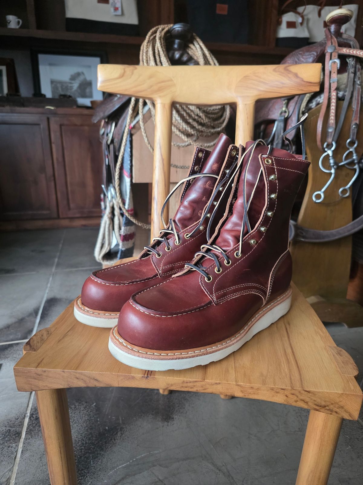 Photo by ChuckNasty on April 15, 2026 of the White's Perry 8" Select in Seidel British Tan Double Shot.