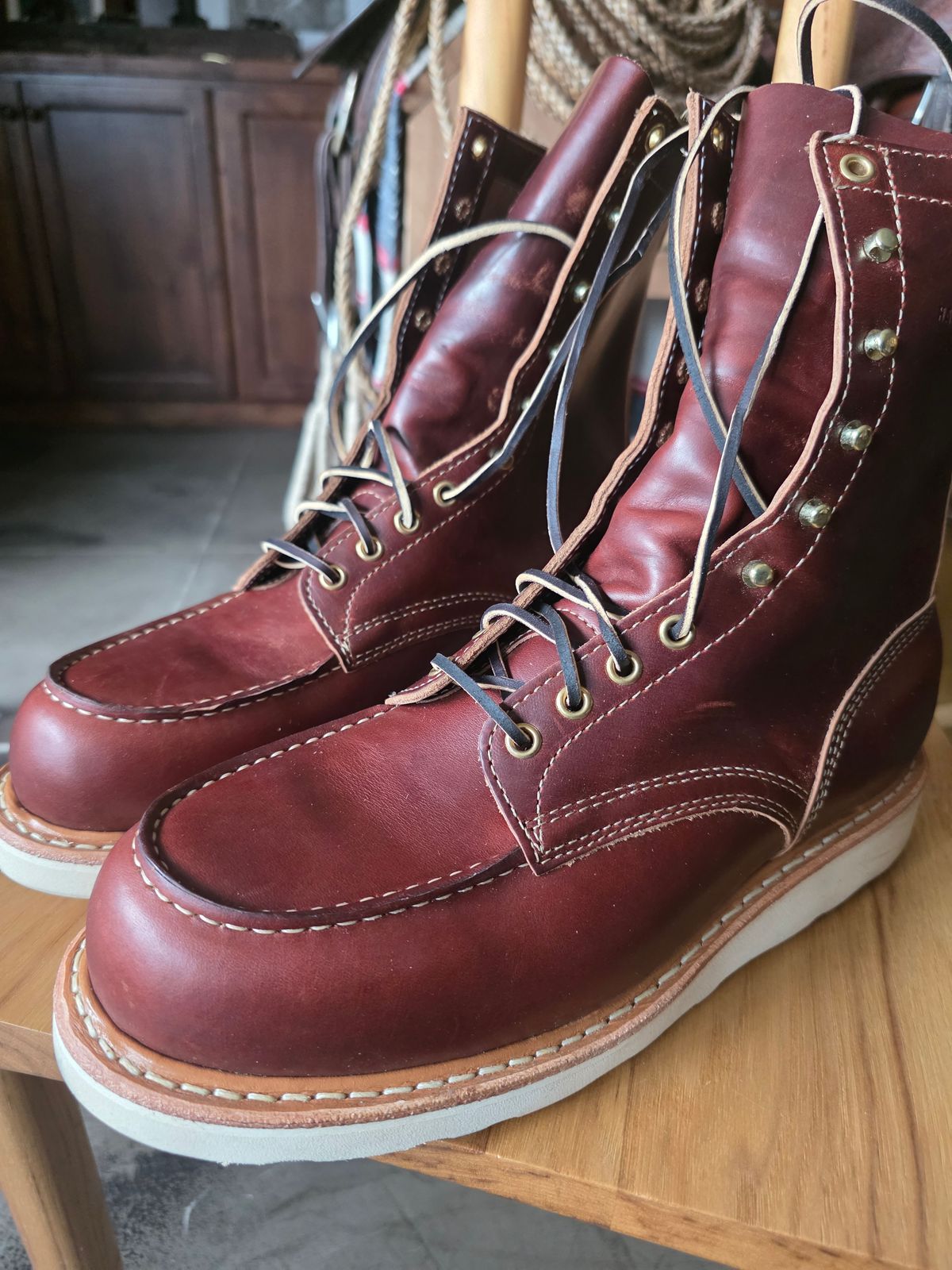 Photo by ChuckNasty on April 15, 2026 of the White's Perry 8" Select in Seidel British Tan Double Shot.