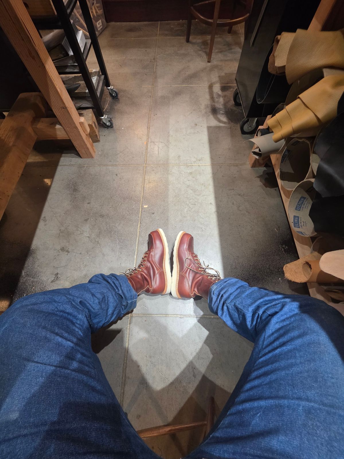 Photo by ChuckNasty on April 16, 2026 of the White's Perry 8" Select in Seidel British Tan Double Shot.