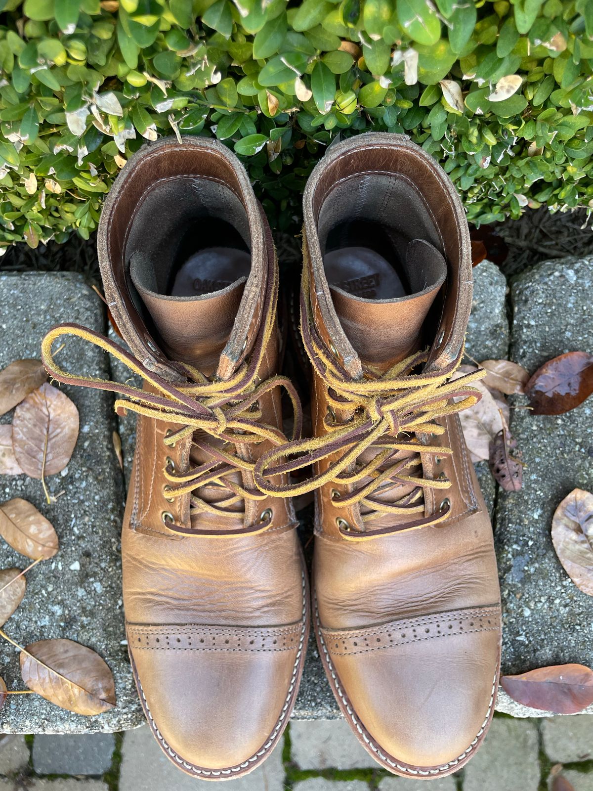 Photo by sirwolf on November 4, 2022 of the Oak Street Bootmakers Trench Boot in Horween Natural Chromexcel.